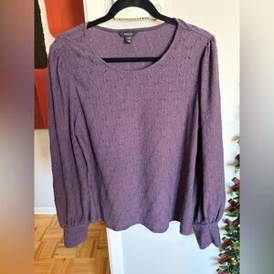 RW&CO. Lavender Textured sweater size XL